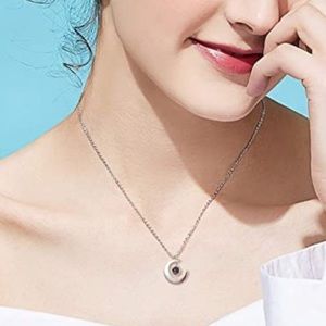 Sterling Silver Moon Necklace